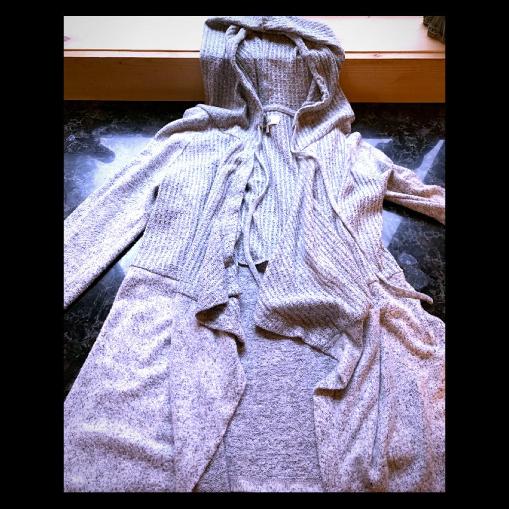 Mudd size medium hooded cardigan like sweater